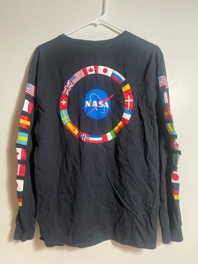 NASA Long Sleeve Graphic Tee - Black